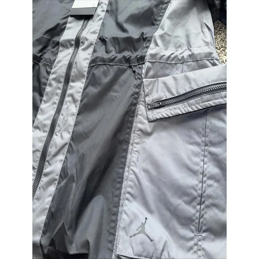 Nike Jordan Women's Color Block Next Utility Capsule Jacket (Medium, Gray/Black)